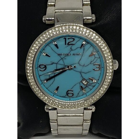 Michael Kors MK6373 Womens Silver Stainless Steel Analog Dial Quartz Watch VK763 - Picture 2 of 12